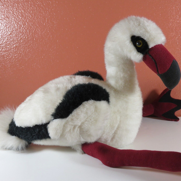 Vintage Russ Berrie Plush White Stork FLAUBERT Caress Soft Pets 23" Stuffed Bird - Picture 3 of 16